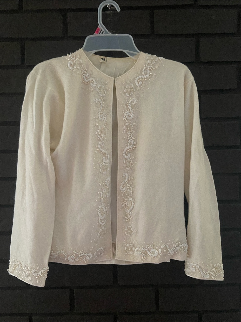 Embellished Cream Women's Jacket